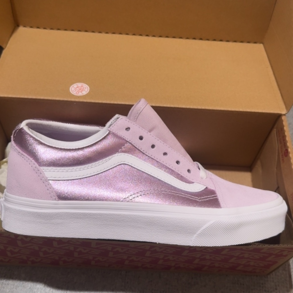 Vans Women's Metallic Lavender Sneakers - Picture 2 of 4